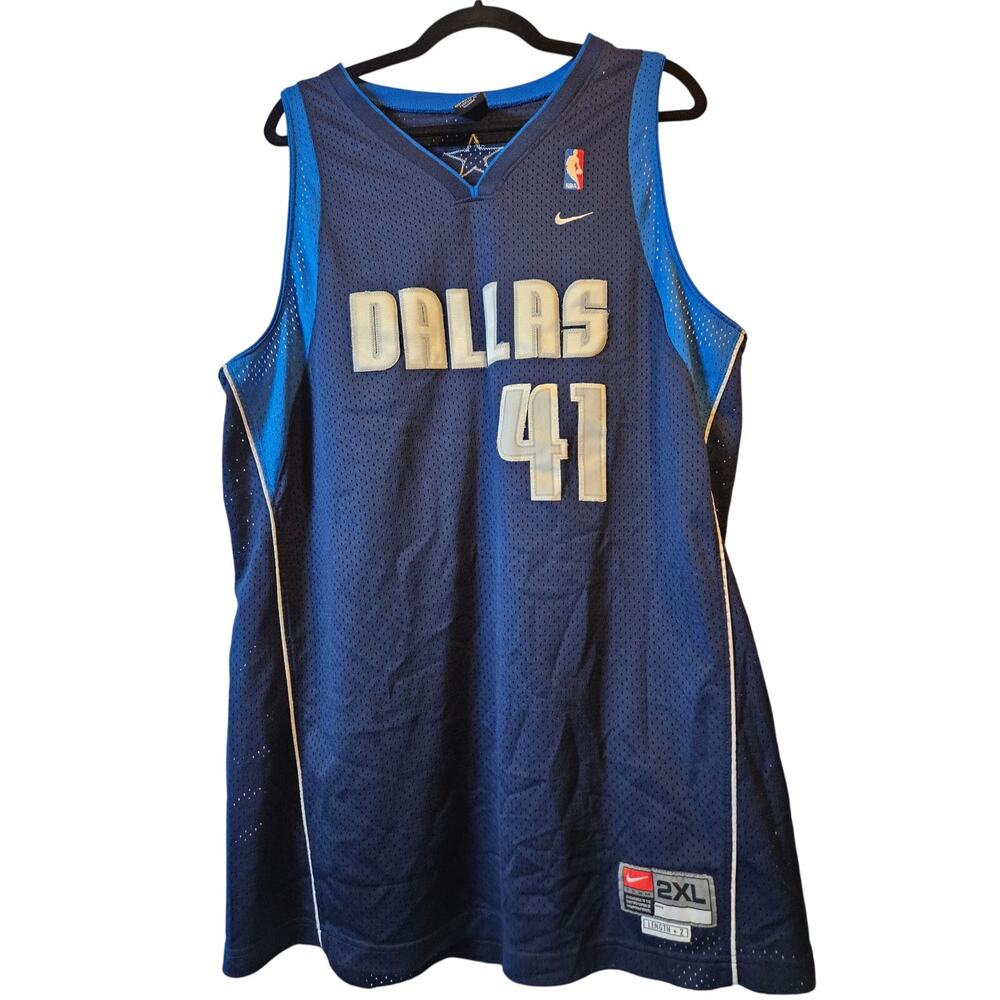 Nike Dallas Mavericks Dirk Nowitzki #41 Jersey XXL +2 Length Stitched